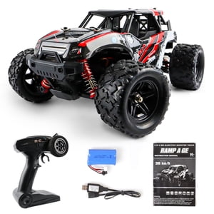 MotionGrey 1:18 Télécommande RC Voiture à grande vitesse 35km/h 4WD RC 2.4 Jouet Ghz hors route Monster Truck Buggy Tout Terrain Rouge pour Adulte