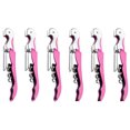 thumbnail image 1 of Aspire 60 PCS Double Hinged Corkscrew w/ Foil Cutter, Waiters Wine Bottle Opener - Pink, 1 of 6