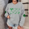 thumbnail image 3 of Tauxra Chandail à Col Rond à Manches Longues pour Femmes, Haut Décontracté à Enfiler avec Imprimé de Trèfle de la Saint-Patrick pour Femmes, Tenues de Fête des Fêtes, Tissu Doux en Polyester Teint au Fil, 3 of 4
