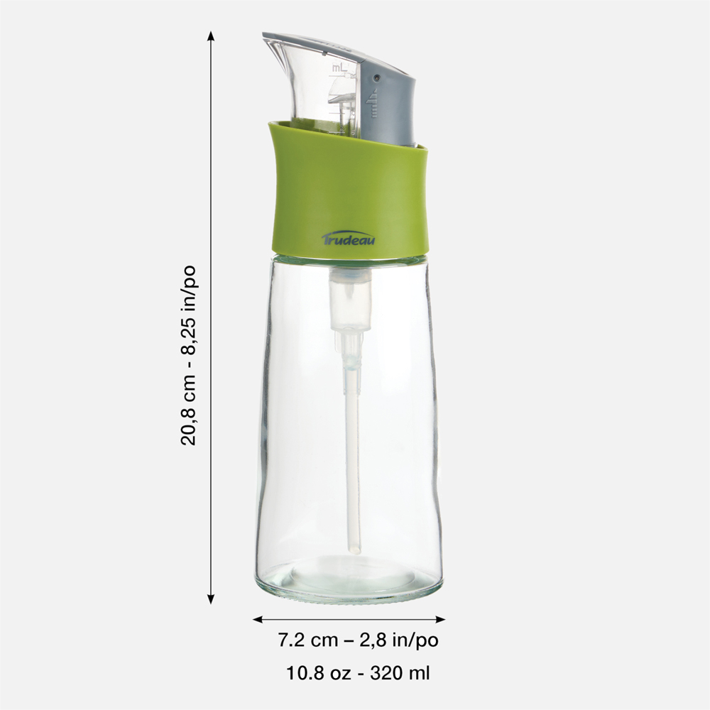 Bouteille à huile en verre Press & Measure de Trudeau – 10,8 oz