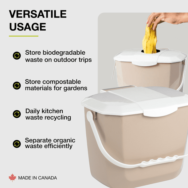 Nova Products 2 Gallons (8L) Kitchen Organic Food Waste Collection