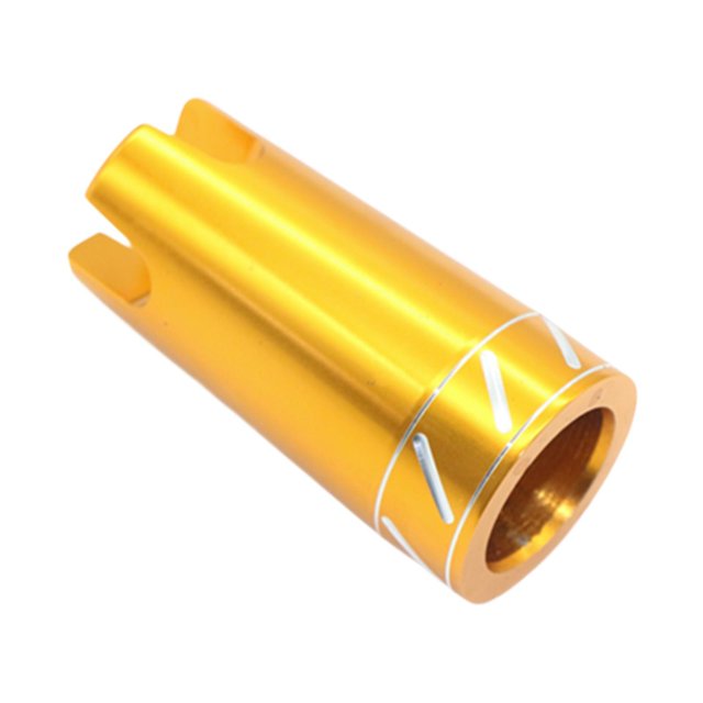 Ruiboury Fishing Rod Gimbal Metal Pole Cap for Rod Holder Violet Rod Building Repair Rod DIY Gold Length 5.5cm