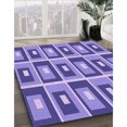 thumbnail image 3 of Ahgly Tapis Rectangulaire Lavable en Machine Intérieur Transitionnel Violet Améthyste Violet, 3 Pieds x 5 Pieds, 3 of 7