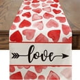 thumbnail image 4 of Rbaofujie Tablecloth Valentine's Day Table Flag Festival Decoration Little Gnome Pattern Linen Table Cloth 33 * 183cm, 4 of 7