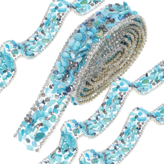 FRCOLOR clothes trim 1 Roll of Cuttable Costume Trim Multi-function Rhinestone Ribbon Decorative Craft Trim Clothes Supply,39.37"X0.79"X0.12"