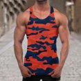 thumbnail image 2 of BADHUB Mens Color Block Muscle Tank Topsssss Clearance Workout Athletic Sleeveless Crew Neck Shirts RedM, 2 of 6