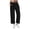 Black, variant on LOVZFMLL Women's Pants, Casual Solid Elastic Waist Pocket High Waist Strap Home Pants Black, S