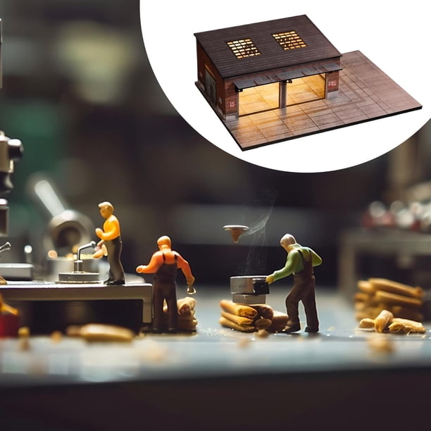 MERIGLARE 1/64 Warehouse Scene Model Parking Lot Diorama Realistic