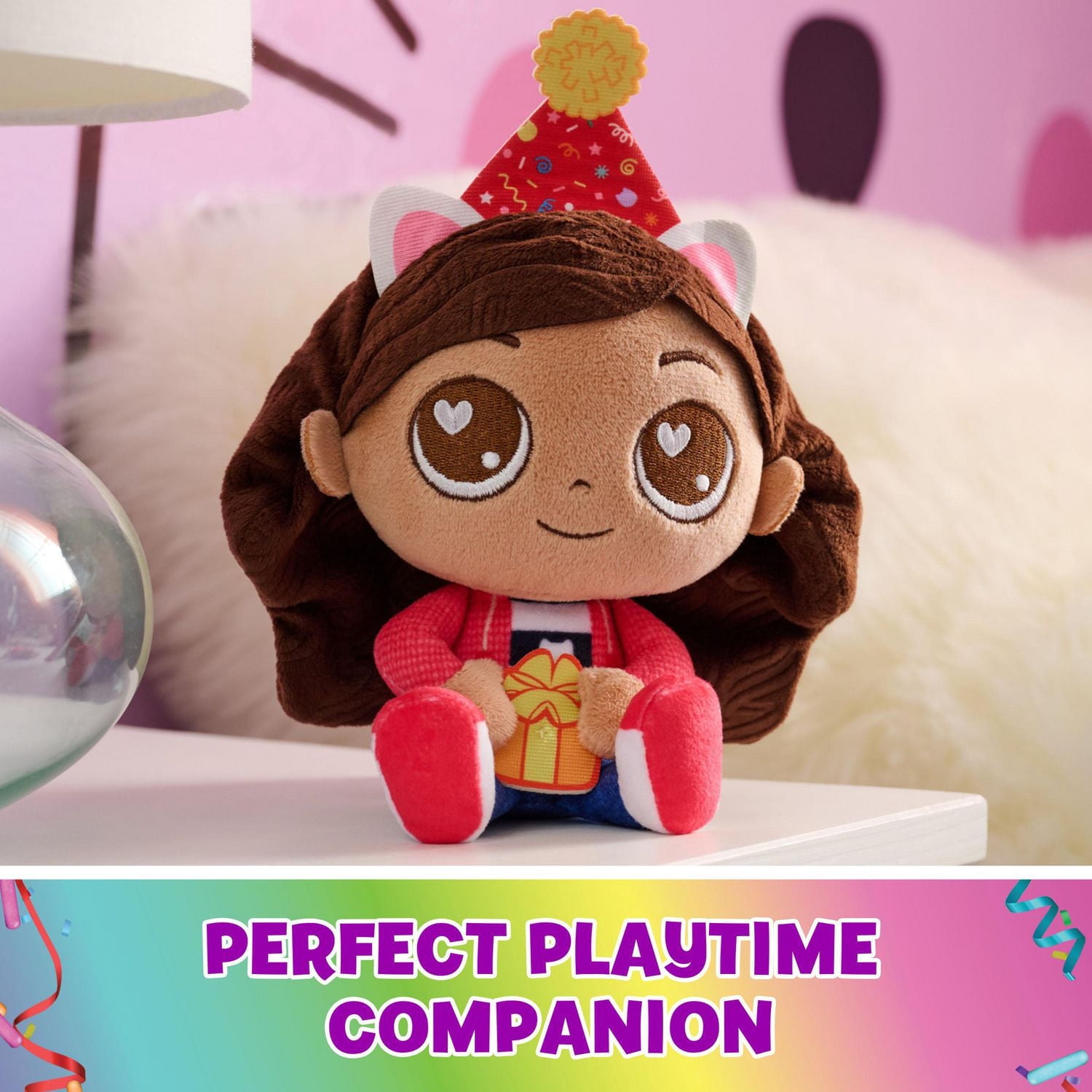 Gabby’s Dollhouse, Celebration Series 9-Inch Tall Gabby Girl Plushies, Kids Toys for Girls & Boys Ages 3 and Up