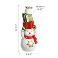 thumbnail image 3 of Bonhomme De Neige En Magnésie Tenant Des Cadeaux Sur La Tête, 3 of 3
