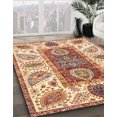thumbnail image 2 of Ahgly Company Tapis Rectangulaire Abstrait Rouge Châtaigne, 4 Pieds x 6 Pieds, 2 of 6