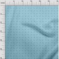 thumbnail image 3 of oneOone Tissu Jersey Coton Bleu Turquoise Tissu Rétro Imprimé Tissu au Mètre 58 Pouces de Large, 3 of 5