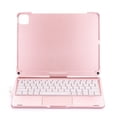 thumbnail image 1 of Rose Gold Bluetooth Keyboard with 360-Degree Rotation for iPad Pro 11, Air 4 & 5 - Compatible with Multiple Models, Lightweight ABS Design, Long Battery Life and Fast Charging, 1 of 7