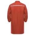 thumbnail image 4 of Jizyo Unisex Mens Womens Cotton Factory Work Jacket Mechanical Reflective Strips Workshop Lab Coat Orange M/小号, 4 of 7