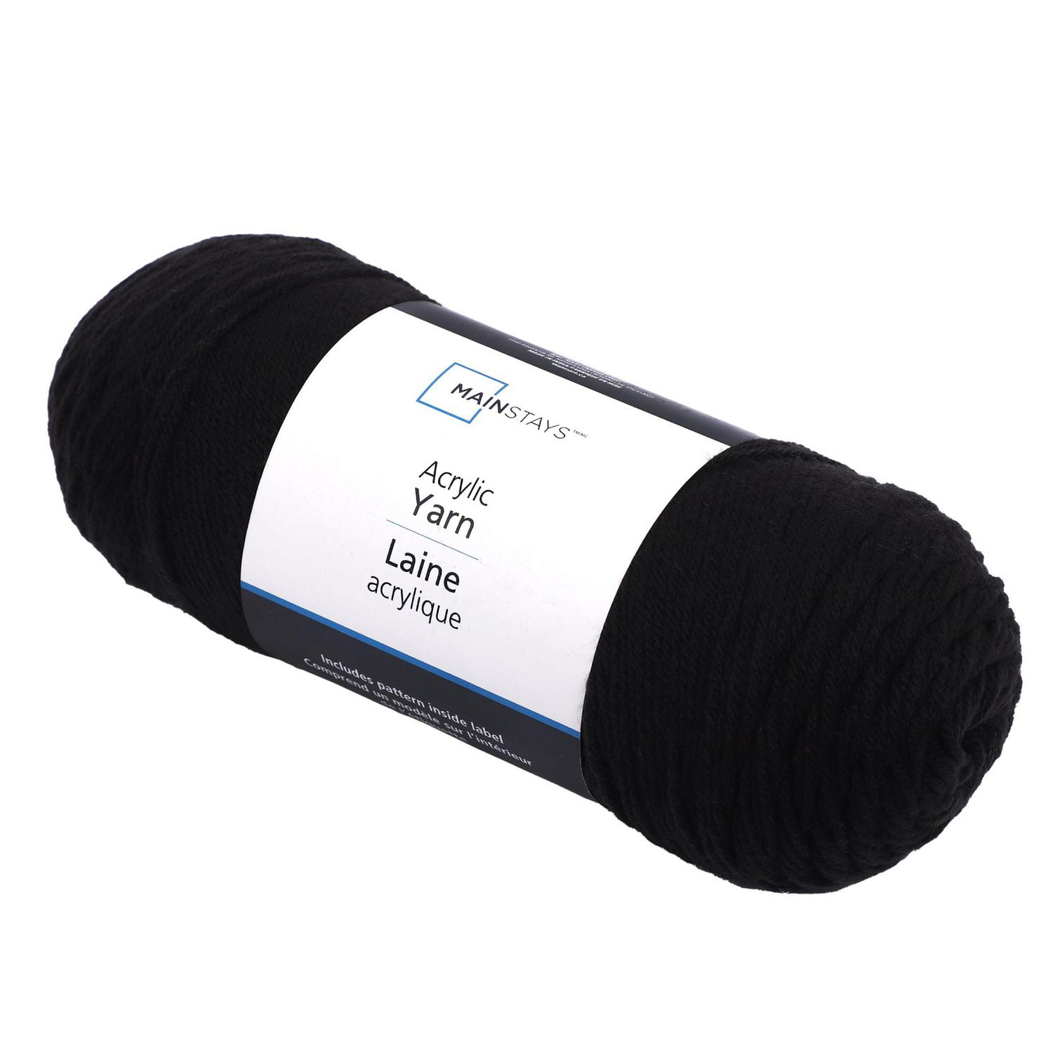 Laine acrylique Mainstays moyenne Noir V, 7 oz 397 yards