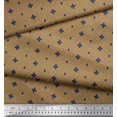 thumbnail image 2 of Soimoi Brown Poly Georgette Fabric Geometric Plus Sign & Jamdani Print Fabric by the Yard 52 Inch Wide, 2 of 2