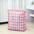 thumbnail image 2 of Big Sale ! Huayishang Home Textile Storage,Storage Case,Large Capacity Storage Bags Large Plastic Checkered Storage Laundry Bag with Zipper & Handles for Shopping Moving Travel, 2 of 7