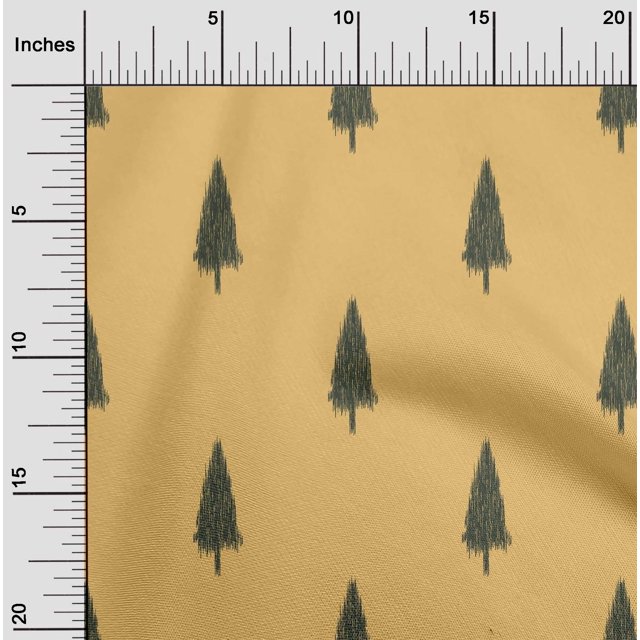 oneOone Cotton Flex Fabric Tree Ikat Print Fabric BTY 40 Inch Wide
