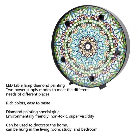 Fyydes Diy Painting, Painting Kit, With Led Night Light For Bedside Lamp Home Wall
