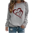 thumbnail image 2 of BVOFAR Chandails à Manches Longues de la Saint-Valentin pour Femmes Décontractés Mignons T-Shirts Graphiques Cœur d'Amour Tendance Col Rond Hauts 2025, 2 of 3