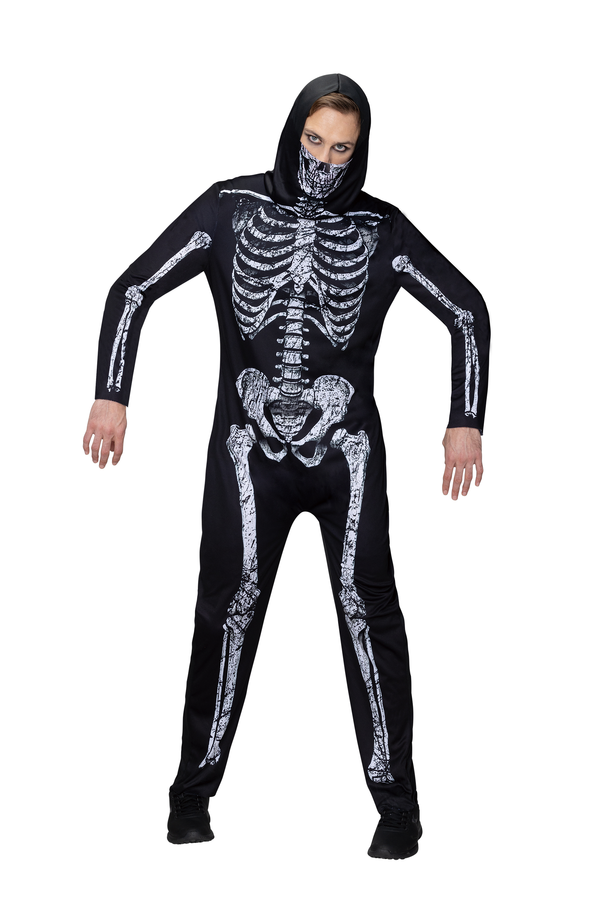 Skelebones Costume for Men, One Size Fits Most, Partyholic