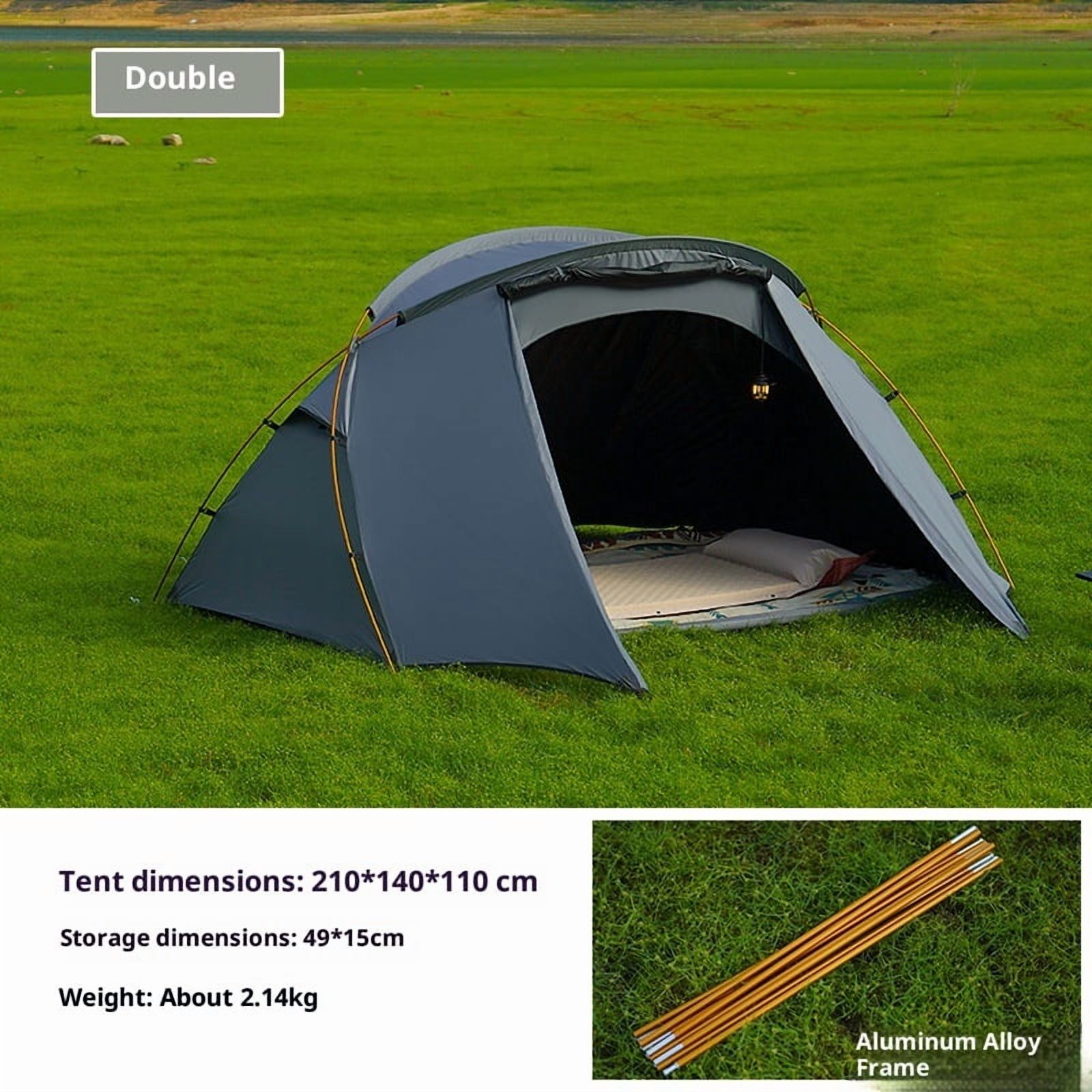 Tent Outdoor Simple Single Person Hiking Tent Double Person Outdoor Camping Professional Mountaineering Ultra-light Camping Rainproof Sunproof
