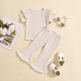 thumbnail image 2 of Birdeem Chemises pour Filles Mode Filles Manches Courtes Décontractées Col Rond Boutons Ensembles de Shorts Unis, 2 of 12