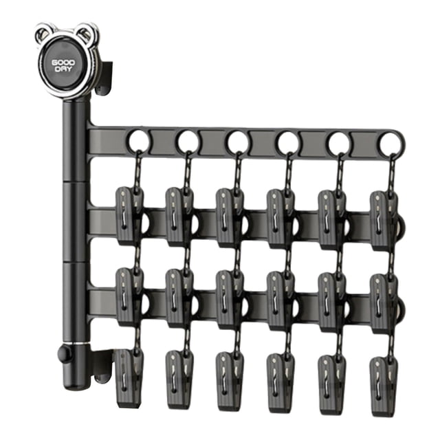 Drying Rack Clothing Home Multifunctional Clothes Drying Folding Sock Rack, Underwear Wall Hanging Sock Clip, Multi Clip Clothes Drying Rack Multifunctional Clothing Rack