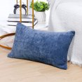 thumbnail image 2 of PiccoCasa Soft Water Repellent Throw Pillow Covers Navy Blue 12x20 Inch, 2 of 7
