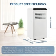 QinaQin 8000 BTU Portable Air Conditioners, 4-In-1 Portable AC, White
