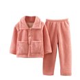 thumbnail image 1 of Birdeem Childrens Flannel Sleepwear Set Long Pants Thickened Home Clothes Set, 1 of 6