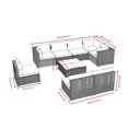 thumbnail image 4 of vidaXL 9 Piece Garden Lounge Set with Cushions Poly Rattan Black, 4 of 5
