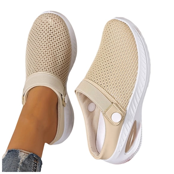 Women's Air Cushion Orthopedic Clogs Mules Sandals Breathable Comfort Walking Slip on Sneakers + Back Strap