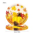 thumbnail image 3 of Amzcrzy Paper Tableware Thanksgiving Paper Plates Festive Fall Pumpkin and Maple Leaves Pattern Disposable Tableware for Fall Harvests Party Christmas Decorations Halloween Decorations Fall Decor, 3 of 6
