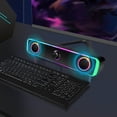 thumbnail image 1 of FHBVT RGB Computer Speakers & Desktop Speakers USB Powered Stereo Audio Easy Volume Control Plug and Play Compact Design for Office Work Gaming Movies Laptop PC Desktop Audio Decor Speakers, 1 of 7