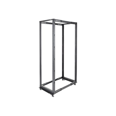 StarTech.com 42U 19" Open Frame Server Rack, 4 Post Adjustable Depth 23-41" Mobile, Free Standing Rolling Network/Computer Equipment Data Rack, Dell PowerEdge, HP ProLiant ThinkServer - Adjustable Server Rack (4POSTRACK42) - Rack - black - 42U - for P/N: CABSCREWM5B, CABSCREWSM5, CABSCREWSM5B, CABSCREWSM62, CABSCREWSM6B, CABSCRWS1224