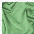 thumbnail image 4 of Soimoi Green polyester Crepe Fabric Flower Buds & Triangle Geometric Print Fabric by the Yard 52 Inch Wide, 4 of 5