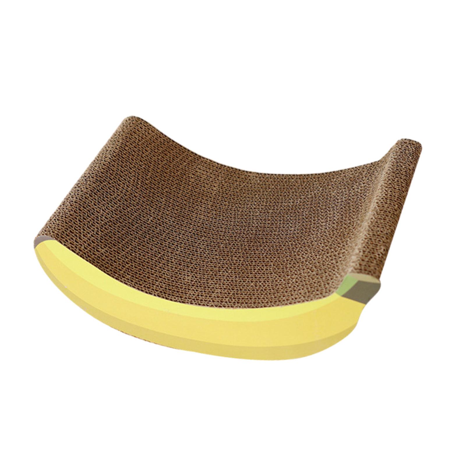 Tapis à Gratter pour Chat Lit en Carton Jouet Interactif Durable Tapis à Gratter Jaune P