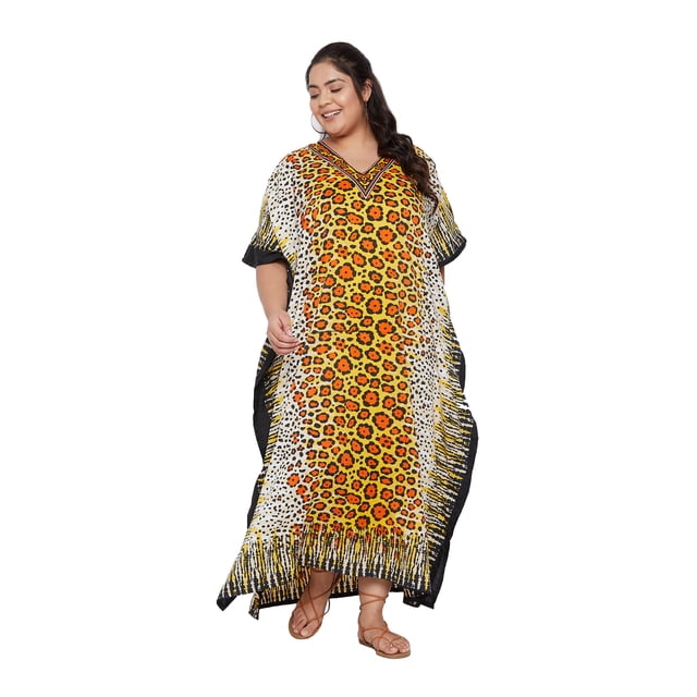 Caftans Longs pour Femmes Grande Taille Robe Caftan Robe de Soirée Fête Été Plage Robe d'Été Manches Kimono Longues Robes Décontractées en Ligne