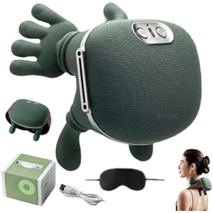 Thera Palm Neck And Back Massager, Siaasoo Massage Master For Shoulder, With 3 Speed Adjustments, 3D Deep Tissue Electric Massage with Fingers, Hand Cervical Trapeze Cervical Neck Pillows