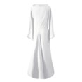 thumbnail image 2 of Babysbule Robes d'Été pour Femmes en Liquidation Robe Médiévale à Manches Longues à Col en V pour Femmes Robe Cosplay Longueur au Sol, 2 of 2