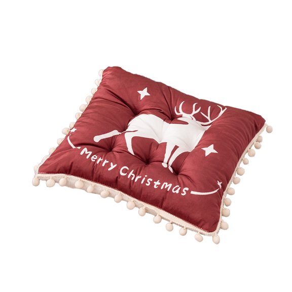 Qiulaii 1pcs Christmas Cushions Sofa Office Chair Pillows - Breathable Soft Fabric, Non-Sag Filling, Festive Holiday Decor for Home Living Room Patio