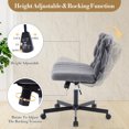 thumbnail image 2 of Chaise de Bureau Ergonomique Extra Grand avec Dossier Croisé, Hauteur Réglable et Roulettes Pivotantes à 360°, Chaise de Bureau Moderne et Confortable pour Bureau à Domicile, Capacité de 300 Lb, 2 of 8