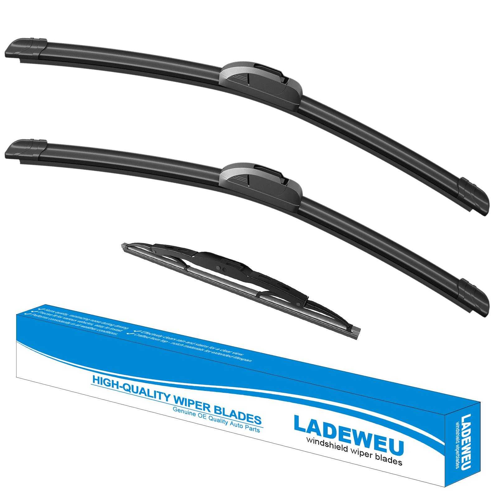 3 Wipers 26"+20"+16" for Chrysler Town & Country 2008-2016 Dodge Grand Caravan 2008-2020 All Weather Original Equipment Replacement Front with Rear Windshield Wiper Blades Set (Pack of 3)