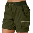 thumbnail image 1 of Timegard Cargo Shorts for Women High Waisted Drawstring Athletic Summer Hiking Outdoor Shorts with Pocket, 1 of 4