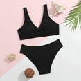 thumbnail image 2 of Girls Swimsuits 2 Piece Summer Bikini Swimwear Striped Ruffle Kids Bathing Suits 13-14 Years, 2 of 5