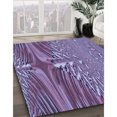 thumbnail image 3 of Ahgly Company Tapis d'Intérieur Lavable à la Machine, Carré, Transitionnel, Violet Mimosa Violet, Tapis de Zone, 7 Pieds Carré, 3 of 7