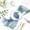 Bleu Clair, variante sur Serviettes en Tissu Froissé Style Bohème 20 Pouces Carrées Serviettes de Table en Polyester pour Décoration de Table de Mariage et de Fête / Serviettes en Gaze Plissée pour Aménagements de Table