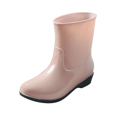 Chaussures de Pluie Élégantes pour Femmes Bottines Courtes à la Cheville - Chaussures de Jardin en Caoutchouc pour Activités de Plein Air et Jours de Pluie