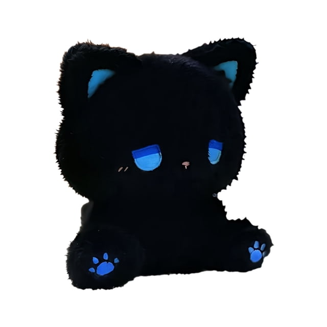 Chanana Black Cat Stuffed Animal, Cute Soft Cozy Pillow Plush, Black Cat Gifts for Adult Kids